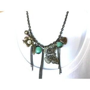 Necklace with Butterfly and Charms